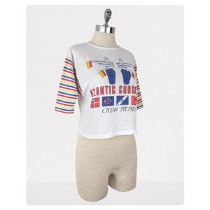 vintage 80's cropped tee shirt
